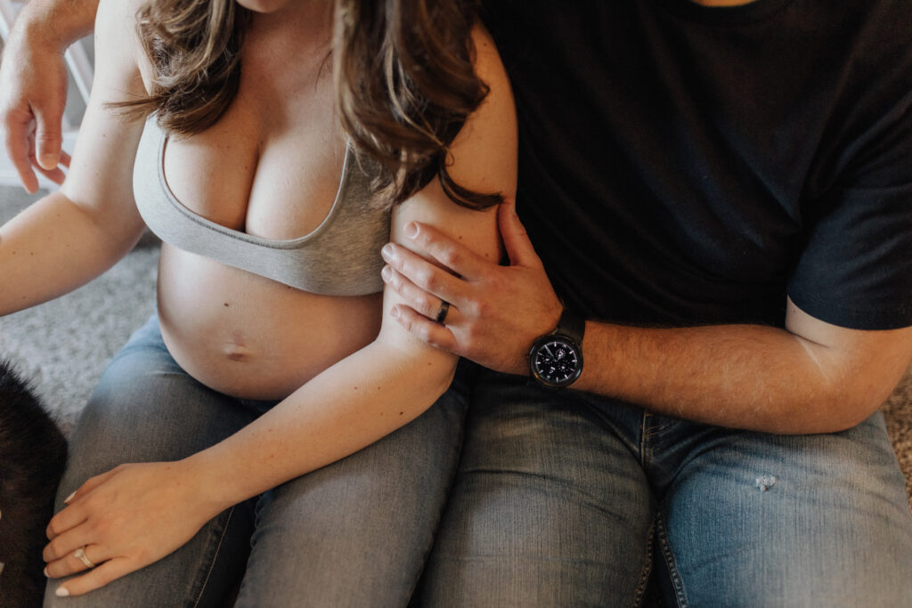 baby nursery in in-home maternity session