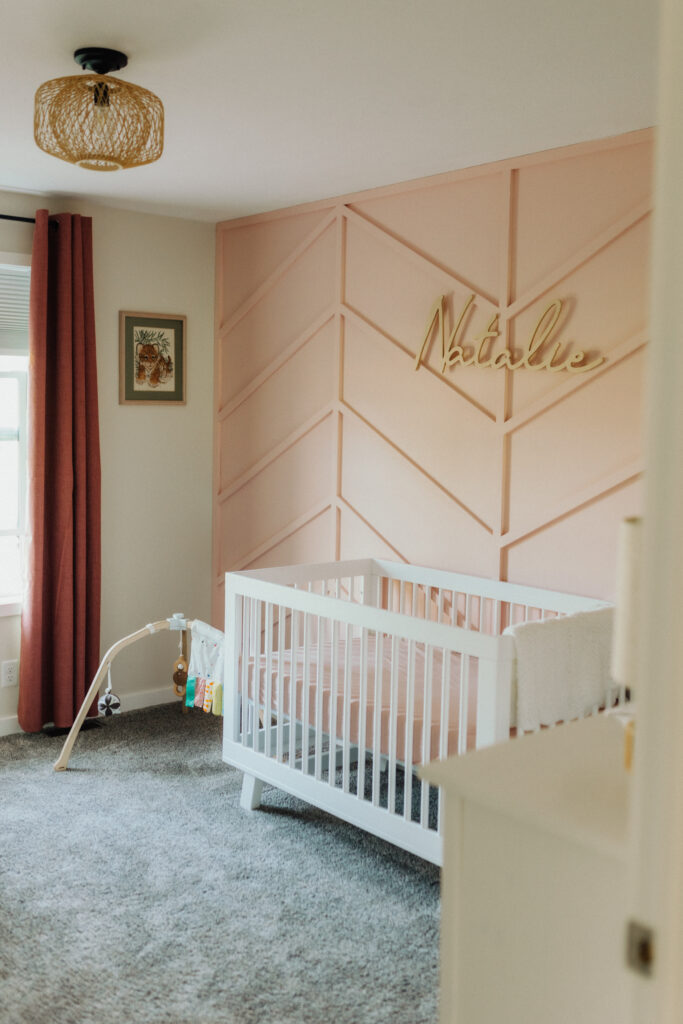 baby nursery in in-home maternity session
